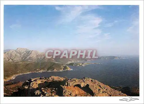 Moderne Karte Corse La Plage d'Arone vue du Capo Rosso