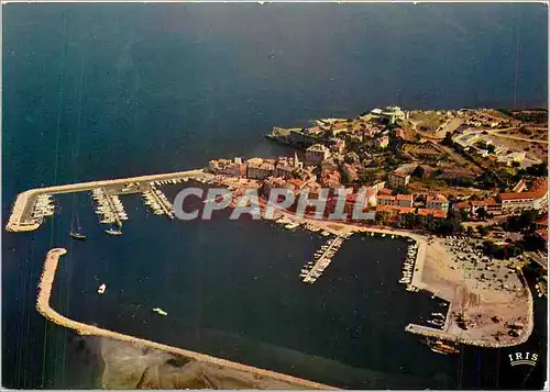 Moderne Karte Saint Florent Corse Vue de la Ville et du port de plaisance