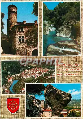 Cartes postales moderne Boussague Maison du Bailli Gorges d'Heric Olargues Vue generale Moureze