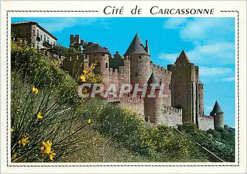 Moderne Karte Cite de Carcassonne Aude La Cite cote Porte d'Aude