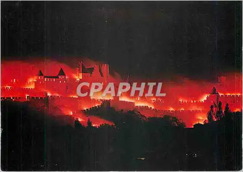 Cartes postales moderne Carcassonne l'Embrasement de la Cite