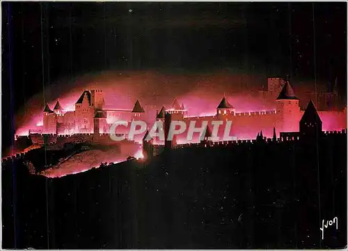 Cartes postales moderne Carcassonne Aude L'Embrasement de la Cite