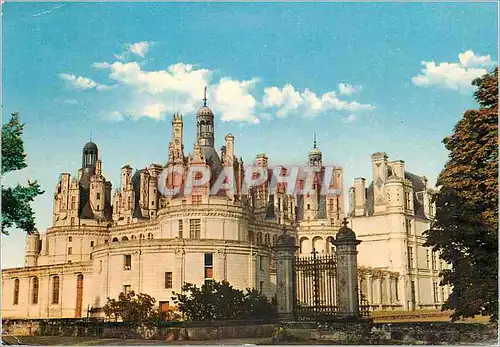 Moderne Karte Chambord Loir et Cher Le Chateau Face Nord