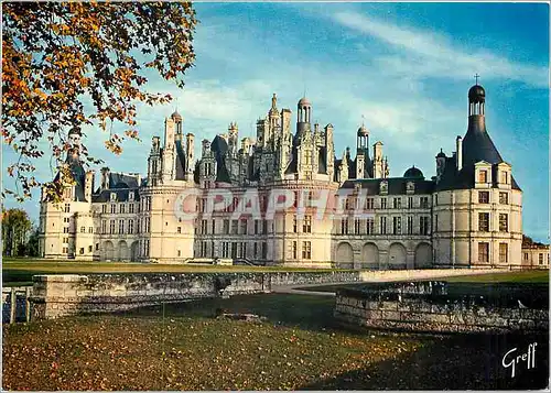 Moderne Karte Chambord Loir et Cher Chateaux de la Loire