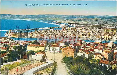 Cartes postales moderne Marseille Panorama vu de Notre Dame de la Garde