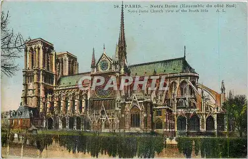 Cartes postales moderne Paris Notre Dame Ensemble du cote Sud