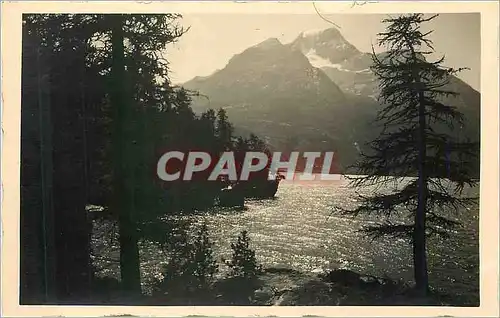 Moderne Karte Sils im Engadin Sommer am Silsersee Blick auf Piz della Margna