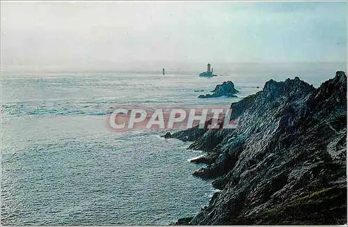 Moderne Karte La Bretagne Contre jour sur la Pointe du Raz Finistere