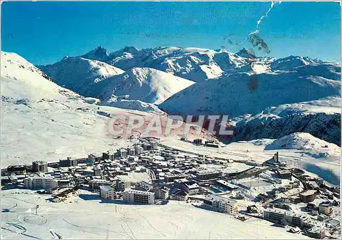 Moderne Karte L'Alpe d'Huez Vue generale de la Station