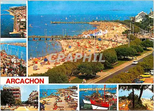 Cartes postales moderne Arcachon Gironde Le Front de Mer Le Port de Peche et de Plaisance