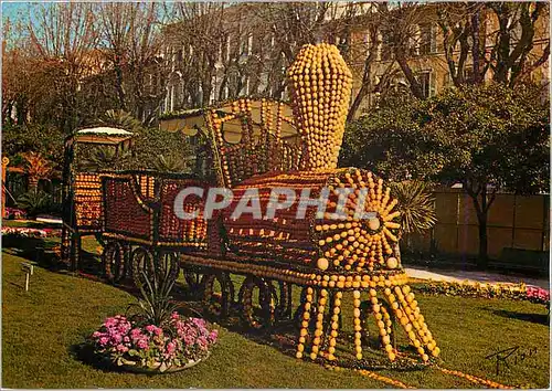 Cartes postales moderne Menton Fete du Citron Le petit train