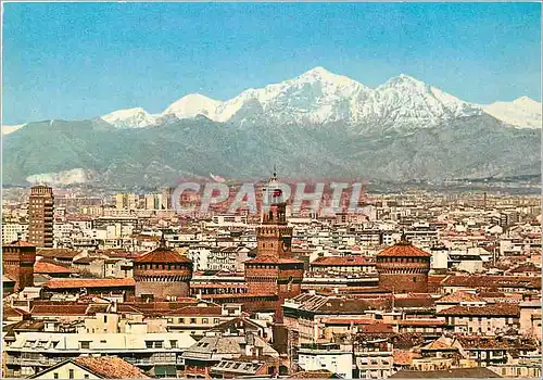Cartes postales moderne Milano Le Chateau et au fond la Grigna