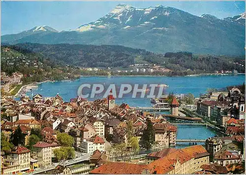 Cartes postales moderne Luzern Vierwaldstattersee Sicht gegen Rigi