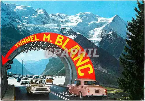 Cartes postales moderne M Blanc Vue de la sortie Italienne Panorama Vallee di Chamonix