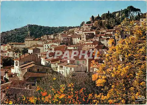 Cartes postales moderne Bormes les Mimosas Var Le bourg superieur et au faite de la colline