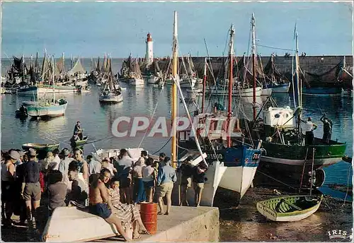 Moderne Karte Ile d'Oleron Charente Maritime Le Port de la Cotiniere Bateaux de peche