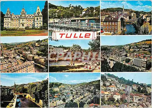 Moderne Karte Tulle Correze de gauche a droite La Prefecture Vue generale