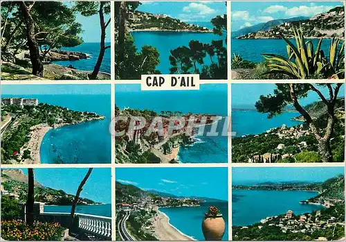 Moderne Karte Cote d'Azur Souvenir de Cap d'Ail