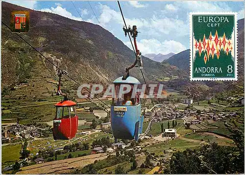 Moderne Karte Valls d'Andorra Encamp Vue generale