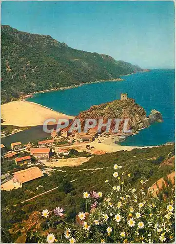 Cartes postales moderne La Corse oasis de Beaute Porto Le Hameau au pied d'un rocher granitique surmante