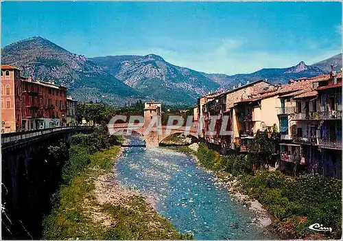 Moderne Karte Sospel Alp Mar Le Pont