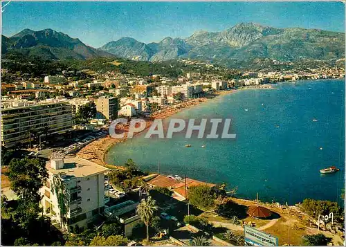 Moderne Karte Cap Martin Alpes Maritimes Ses plages vers Menton et la Chaine des Alpes Italiennes