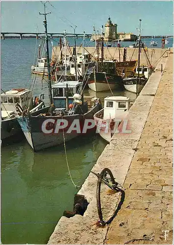 Moderne Karte Le Chapus Le Port Le Fort et le Pont d'Oleron Bateaux