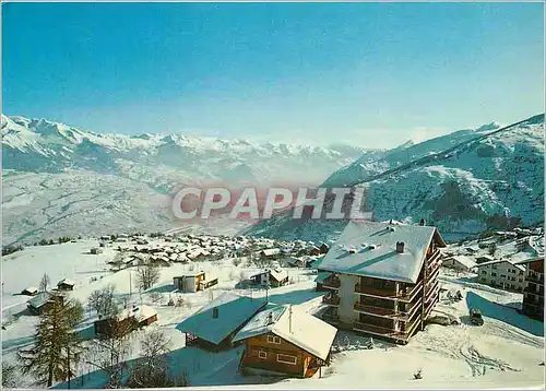 Cartes postales moderne Haute Nendaz VS Village Vue vallee du Rhone Sion
