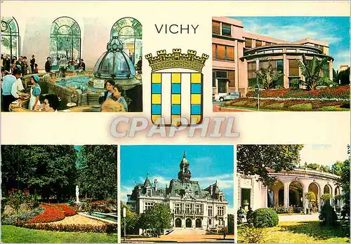 Moderne Karte Vichy Allier Parc de l'Allier L'Hotel de Ville