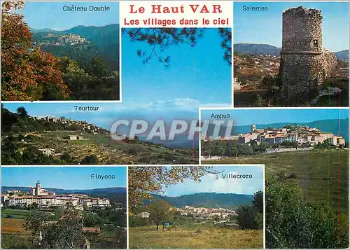 Cartes postales moderne Autour de Draguignan Les villages dans le ciel