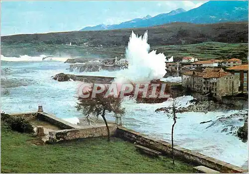 Moderne Karte Llanes Asturias Temporal en la costa