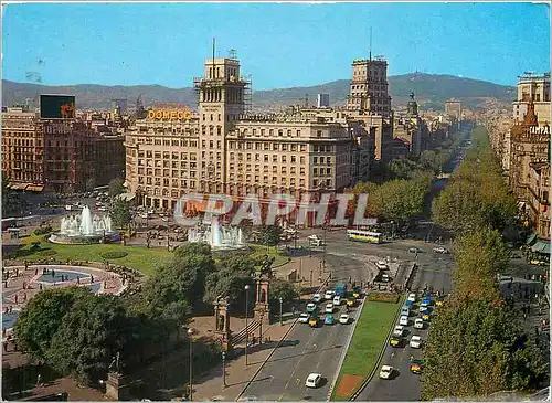 Cartes postales moderne Barcelona Plaza Cataluna y Paseo de Gracia