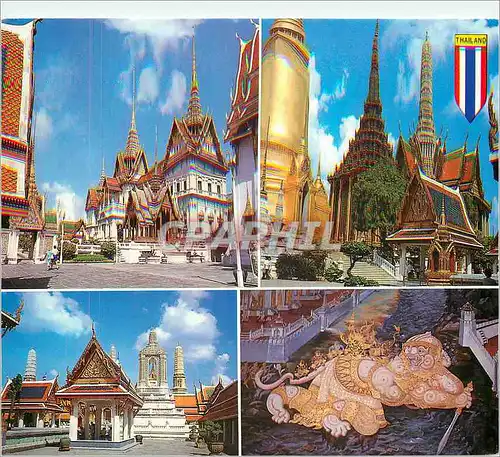 Cartes postales moderne Chakri Palace Wat Pra Keao Partition wall painting