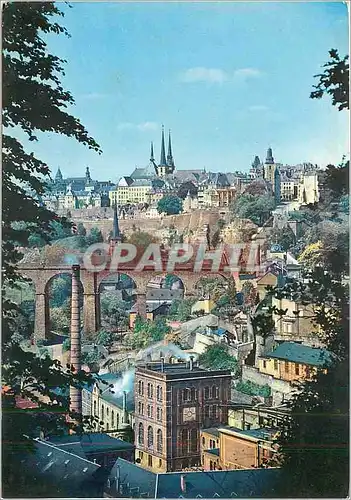 Moderne Karte Luxembourg Vue pittoresque de la Ville haute