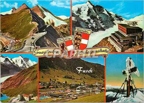 Moderne Karte Luftkurort und Sommerfrische Fusch im Fuschertal an der Grossglockner Hochalpenstrasse Salzburg