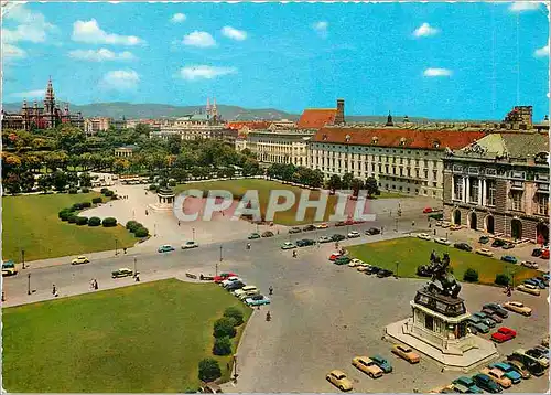 Cartes postales moderne Vienna Holdenplatz in front of the town hall The Burgtheater and the Hofburg Castle