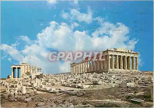 Moderne Karte Athenes L'Acropole Le Parthenon et l'Erechtheion