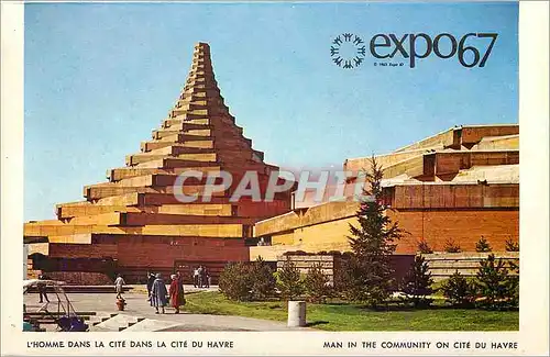 Moderne Karte Expo67 L'Homme dans la Cite dans la Cite du Havre