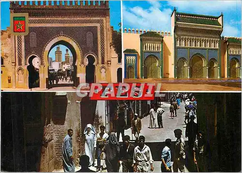 Cartes postales moderne Fes Portes du Palais Royal Porte de Boujeloud Rue de la Medina