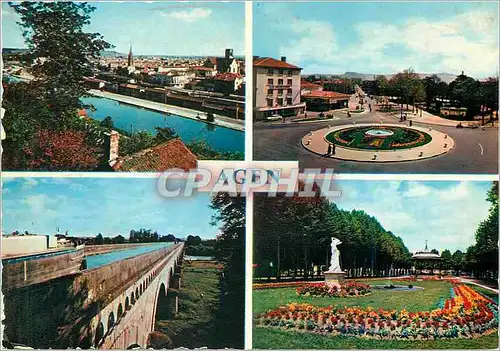 Cartes postales moderne Agen Vue generale Pont Canal Promenade du Gravier