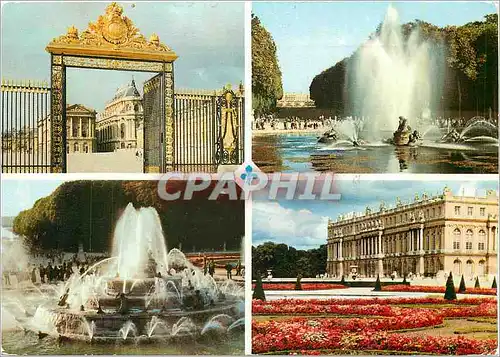 Cartes postales moderne Versailles La Grille d'Honneur Bassin d'Apollon