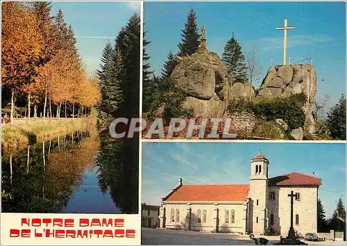 Cartes postales moderne Notre Dame de l'Hermitage Loire Etang au bord de la route