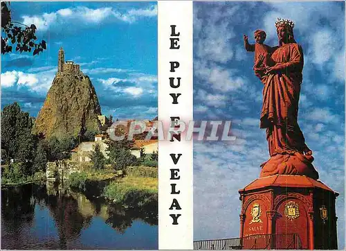 Cartes postales moderne Le Puy en Velay Hte Loire Le Rocher d'Aiguilhe Notre Dame de France