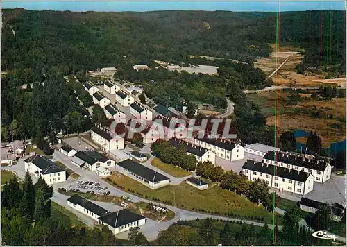 Moderne Karte Vue generale aerienne le camp de La Courtine Le Trucq Creuse Entree sud