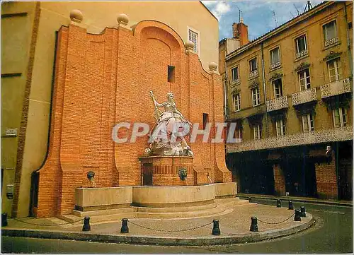 Moderne Karte Toulouse Ville d'Art Fontaione de la rue Boulbonne