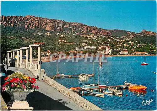 Moderne Karte La Cote d'Azur Varoise Agay Var Le port et la plage