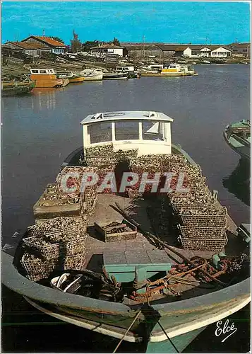 Cartes postales moderne Bassin d'Arcachon Une pinasse avec les casiers d'huftres