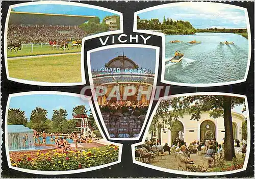 Cartes postales moderne Vichy La Source de l'Hopital La piscine et le sporting Club Les regates internationales