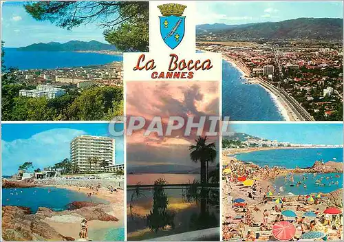 Cartes postales moderne La Cote d'Azur Cannes La Bocca Vue generale Le chateau de la Mer et la Plage