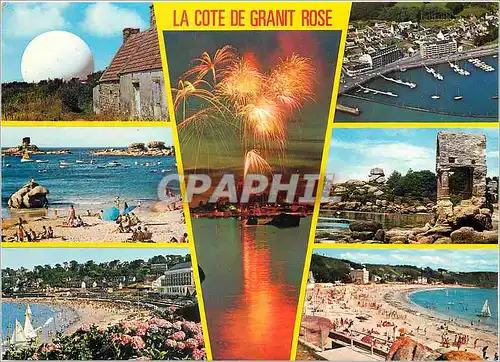Cartes postales moderne La Cote de Granit Rose Le radome la plage de Cos Pors a Tregastel